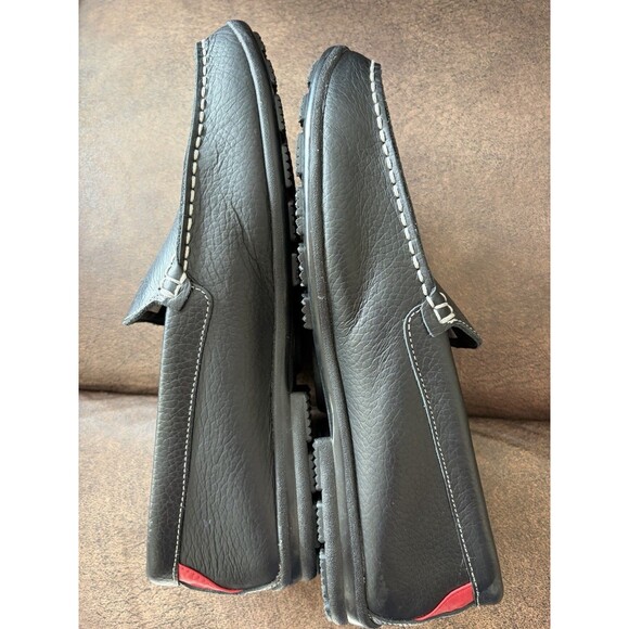 Footjoy Men\'s Black Leather Shoes Size 10.5 W Slip On Loafers Classic Golf Logo main image 4